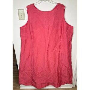 J. Jill Shift Dress Women 3X Pink Linen Blend Sleeveless Casual Summer Classic
